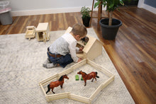 Load image into Gallery viewer, Wooden Amish-Made Ranch Shed Barn Toy, Unfinished Wood
