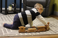 Load image into Gallery viewer, Wooden Toy Train Play Set, 24&quot; Long, Kid-Safe Finish, Amish-Made
