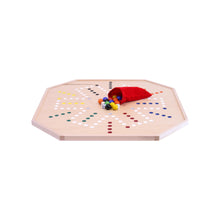 Load image into Gallery viewer, Aggravation and Chinese Checkers Combo Game Board Set - 25&quot; Wide - Maple Wood - with Large 1&quot; Marbles and Dice
