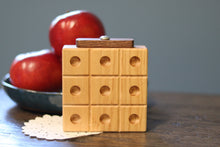 Load image into Gallery viewer, Wooden Marble Tic Tac Toe Game with Built-in Storage for Marbles
