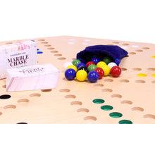 Load image into Gallery viewer, Travel Marble Chase Board Game Set, Double-Sided 23&quot; Wide Board
