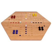 Load image into Gallery viewer, Aggravation Wahoo Marble Board Game, Double-Sided, Hand Painted

