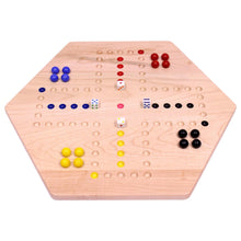 Load image into Gallery viewer, Aggravation Wahoo Marble Board Game, Double-Sided, Hand Painted
