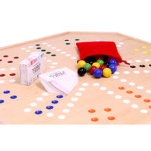Load image into Gallery viewer, Wooden Marble Chase Board Game Set - 25&quot; Wide Board - Double-Sided
