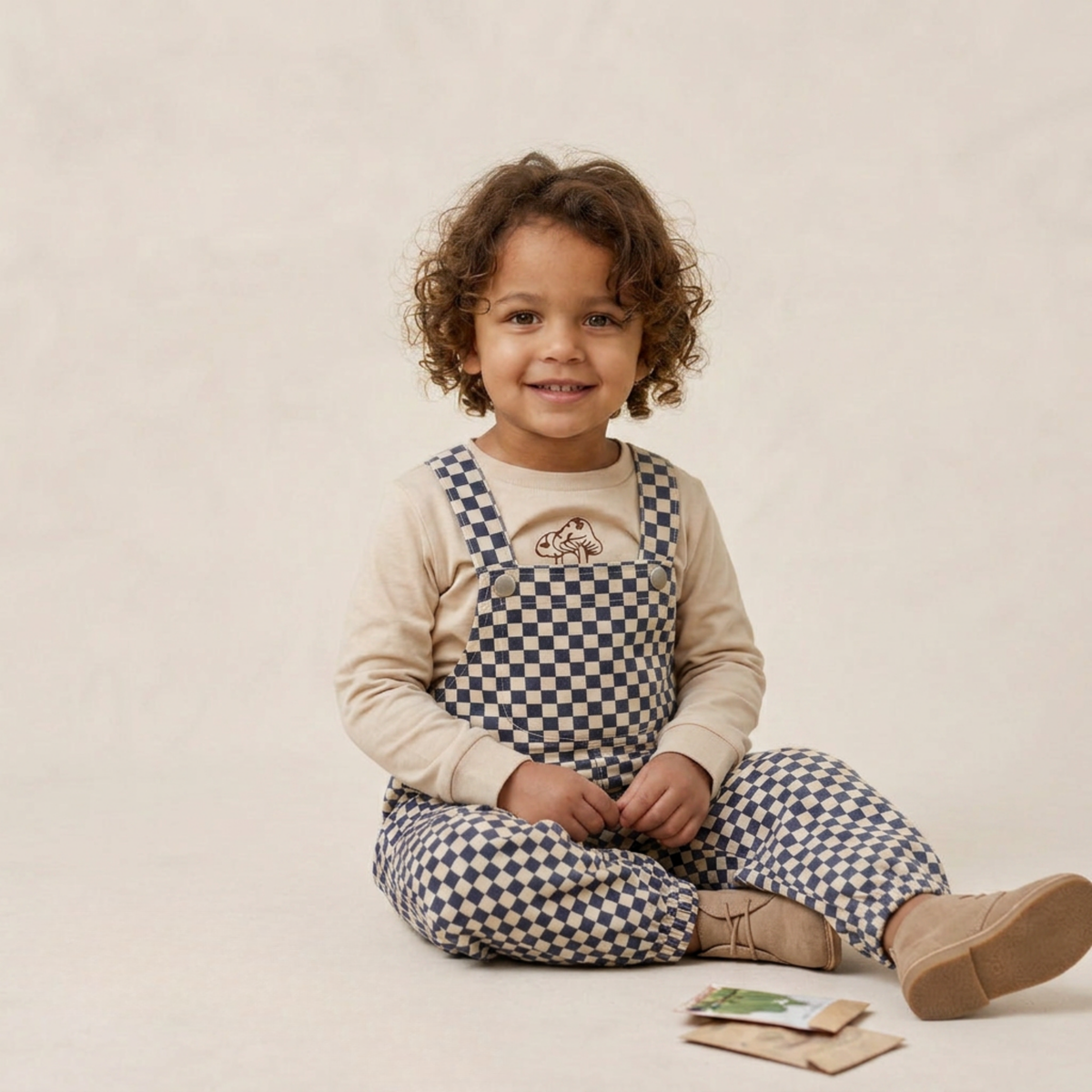 Organic Cotton Twill Overalls for Babies & Toddlers – Midnight Check