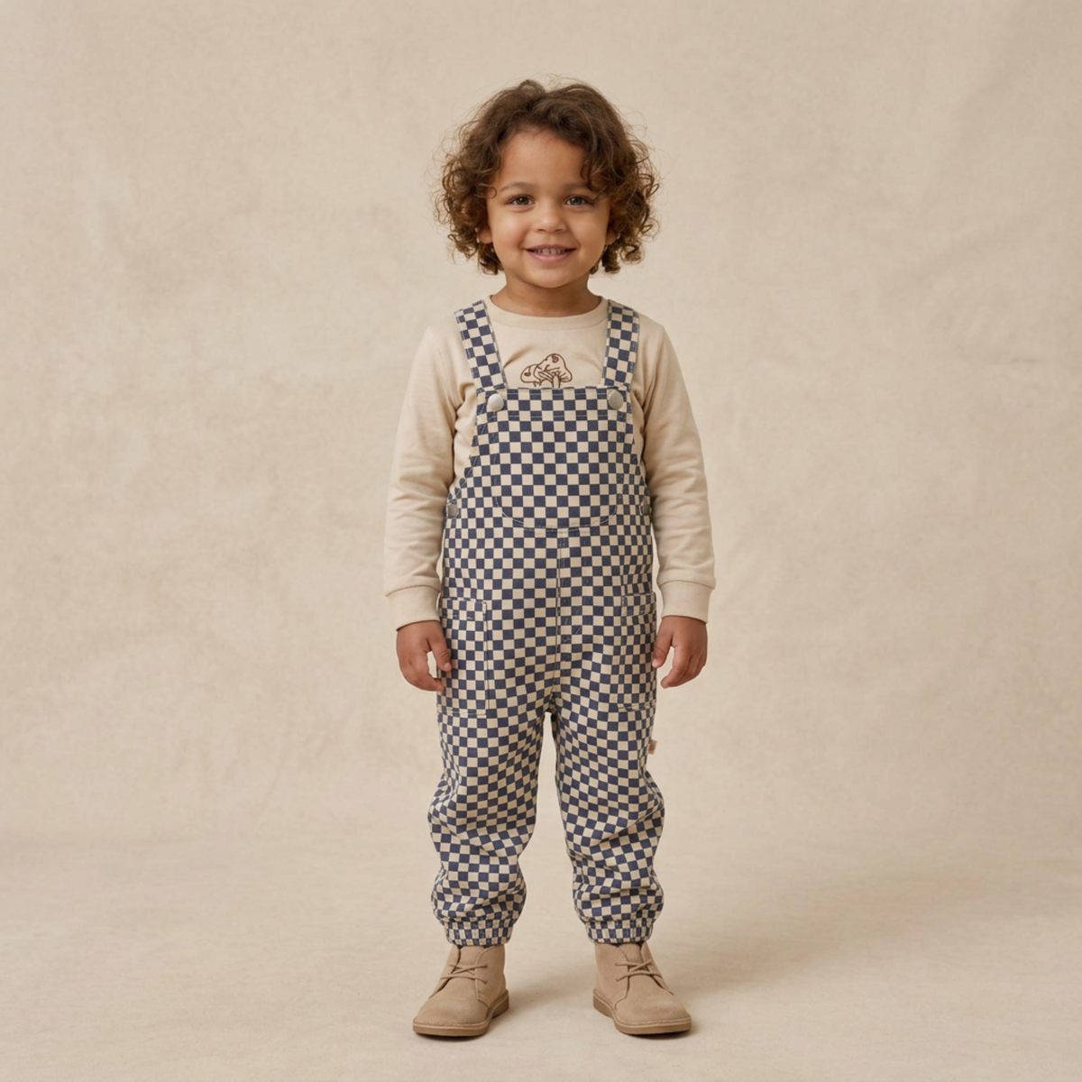 Organic Cotton Twill Overalls for Babies & Toddlers – Midnight Check