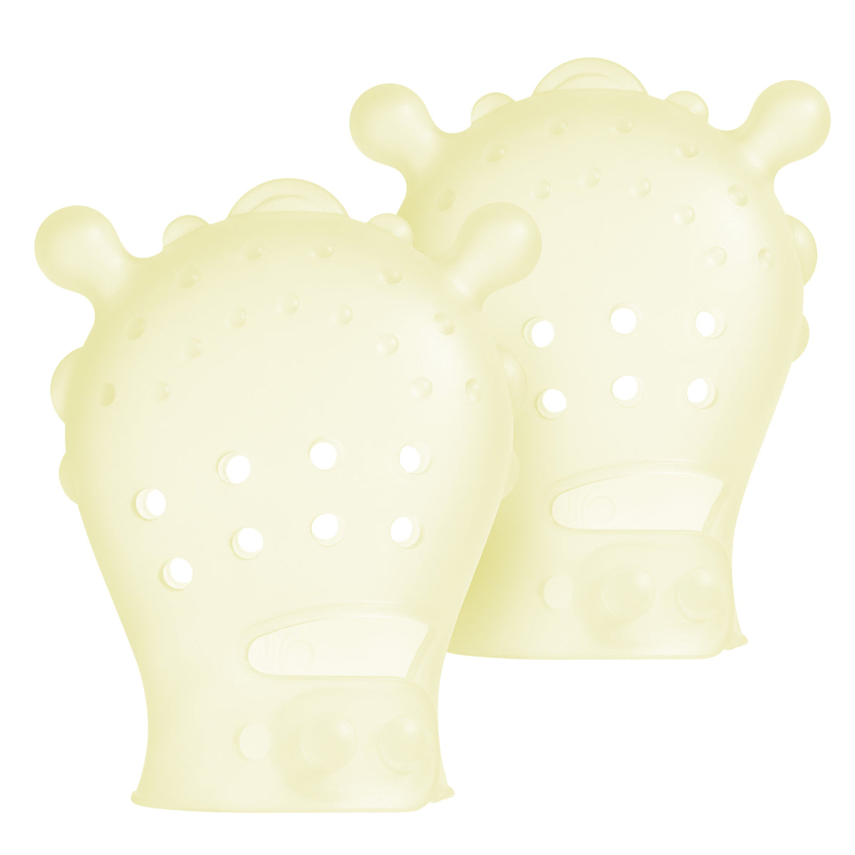 Olababy Teething Mitten for Babies 0-6 Months, Silicone (2-Pack)
