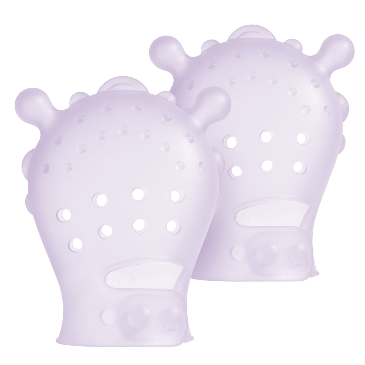 Olababy Teething Mitten for Babies 0-6 Months, Silicone (2-Pack)