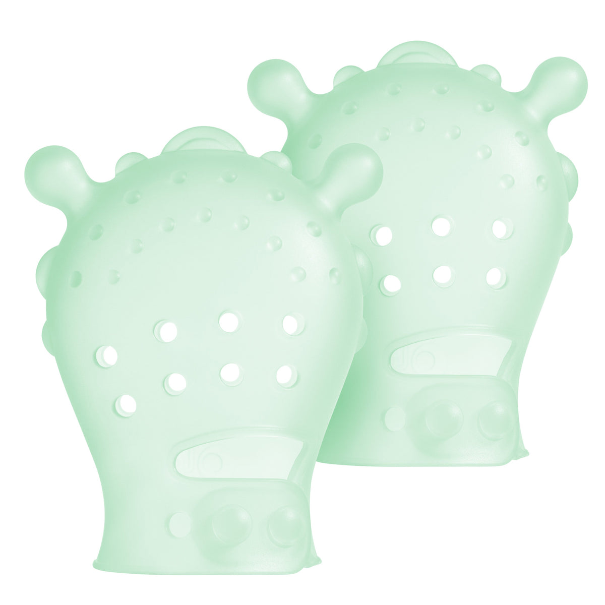Olababy Teething Mitten for Babies 0-6 Months, Silicone (2-Pack)