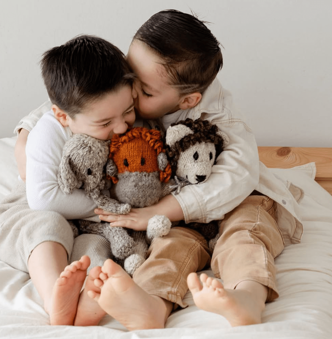 Finn + Emma Natural Wool Knit Buddy Stuffy Toy | Sam the Sloth