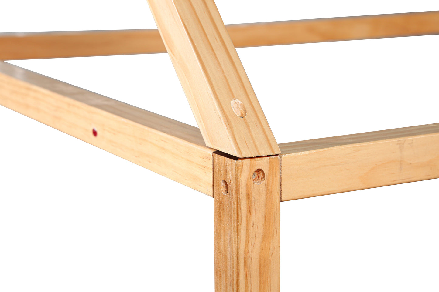 2mamabees Eco-Friendly Wooden Montessori House Bed with Rails