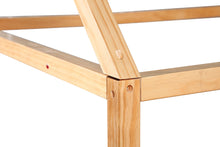 Load image into Gallery viewer, 2mamabees Eco-Friendly Wooden Montessori House Bed with Rails
