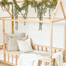 Load image into Gallery viewer, 2mamabees Eco-Friendly Wooden Montessori House Bed with Rails
