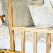 Load image into Gallery viewer, 2mamabees Eco-Friendly Wooden Montessori House Bed with Rails
