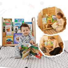 Load image into Gallery viewer, Goodevas Montessori Wooden Non-toxic and Eco-friendly Kids&#39; Bookshelf
