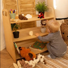 Load image into Gallery viewer, Goodevas Montessori Non-toxic Eco-friendly Wooden Kids&#39; Toy Shelf
