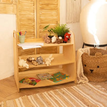 Load image into Gallery viewer, Goodevas Montessori Non-toxic Eco-friendly Wooden Kids&#39; Toy Shelf
