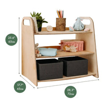 Load image into Gallery viewer, Goodevas Montessori Non-toxic Eco-friendly Wooden Kids&#39; Toy Shelf
