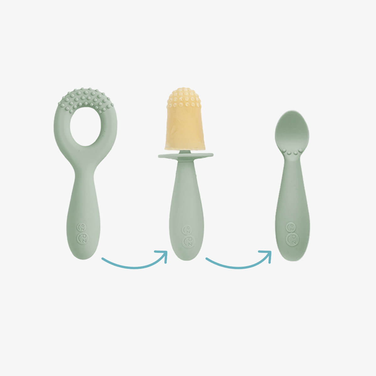 EZPZ Silicone Baby Motor Planning System | Spoons, Teethers