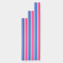 Load image into Gallery viewer, Multi-length Reusable Silicone Straws, 6pk
