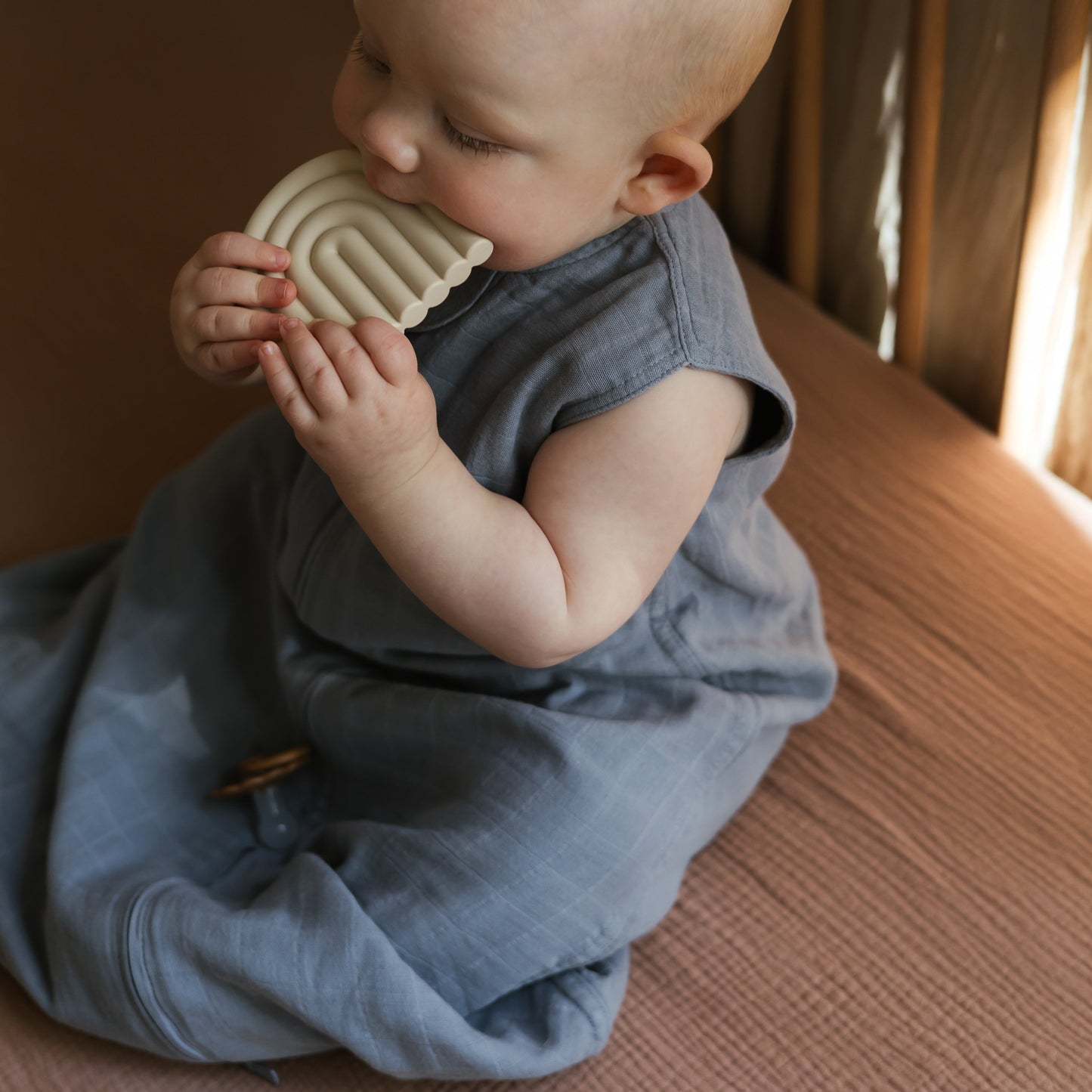 Mushie Organic Muslin Cotton Baby Sleep Bag | Lightweight Sustainable Sleep Sack