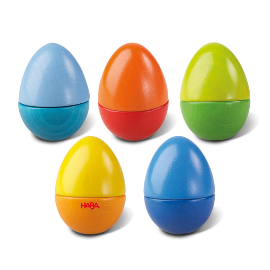 HABA Fun with Sounds Eco-Friendly Non-Toxic Wooden Toy Eggs
