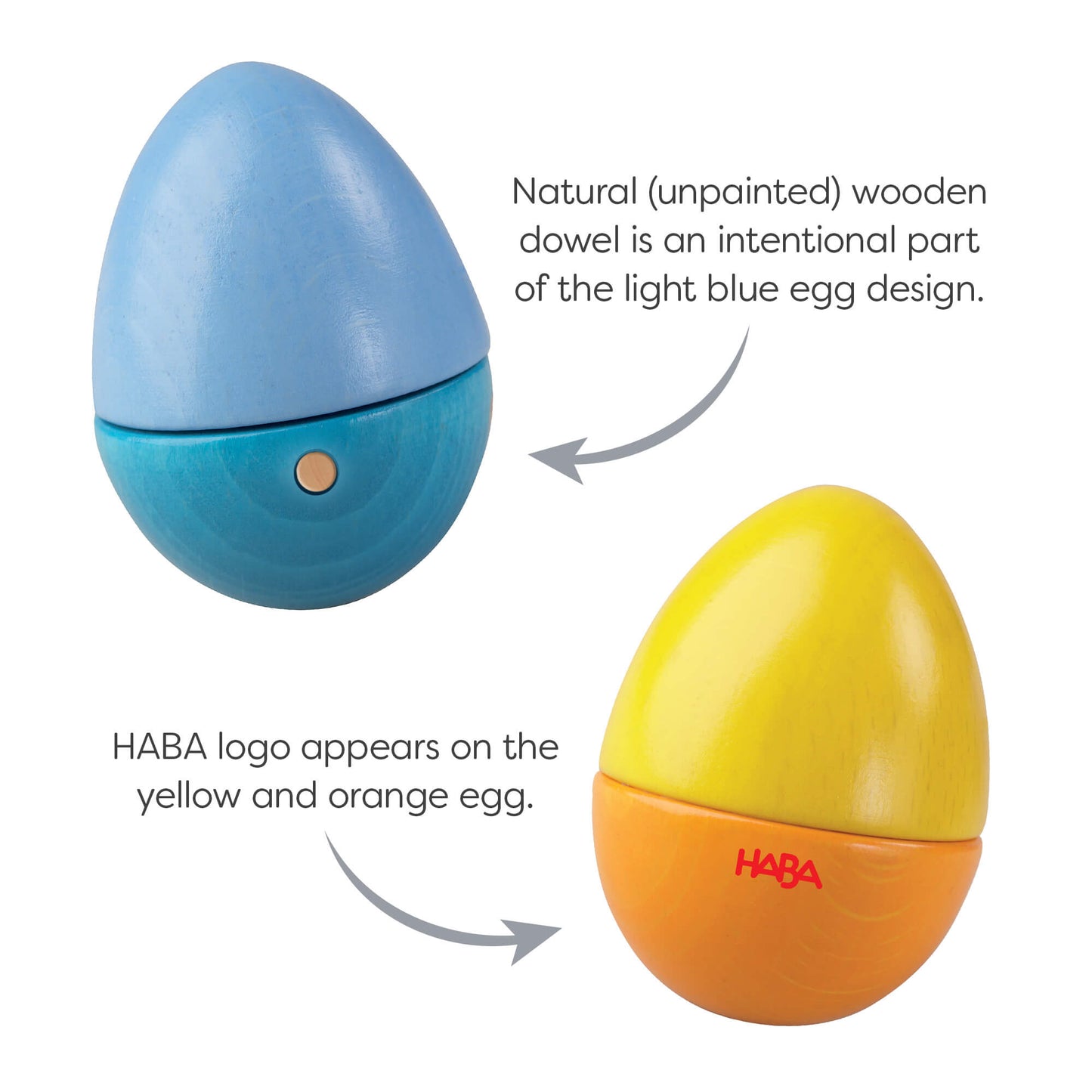 HABA Fun with Sounds Eco-Friendly Non-Toxic Wooden Toy Eggs