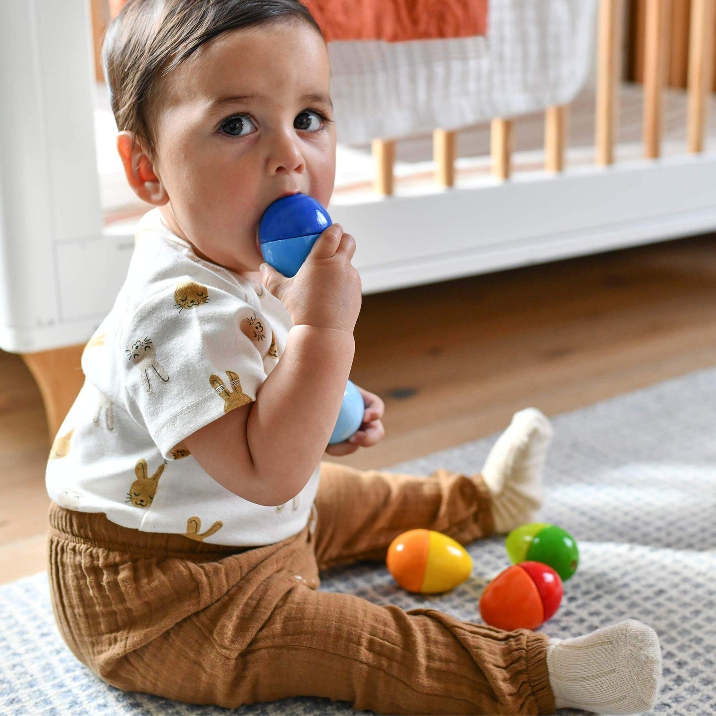 HABA Fun with Sounds Eco-Friendly Non-Toxic Wooden Toy Eggs