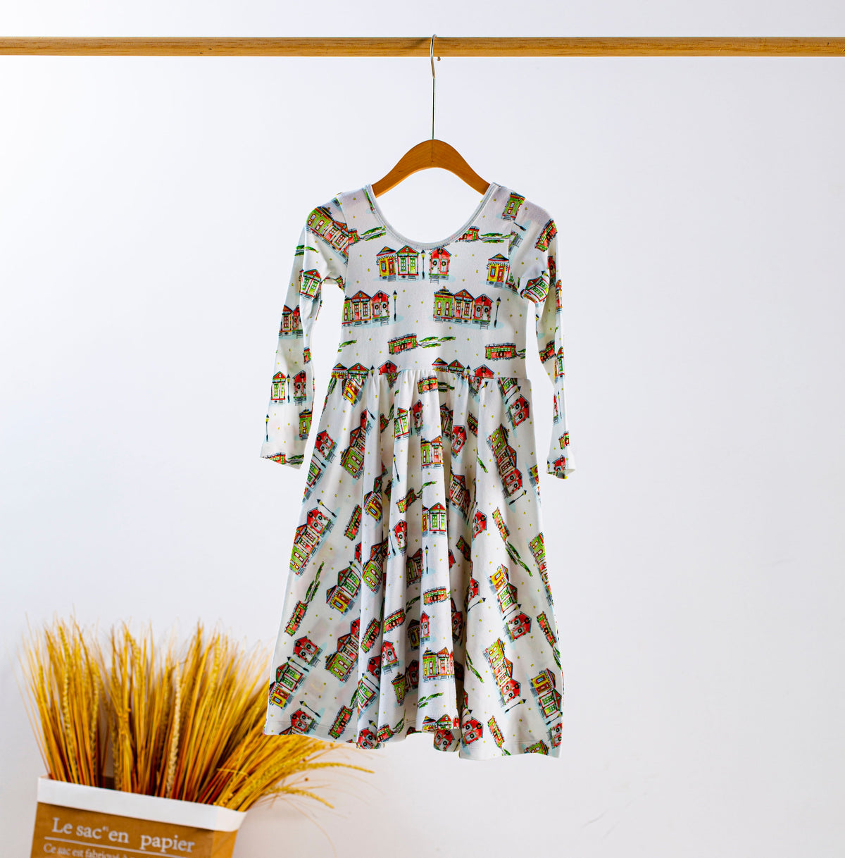 Bayou Wonderland Organic Cotton Christmas Dress for Girls – GOTS Certified, 2T–8