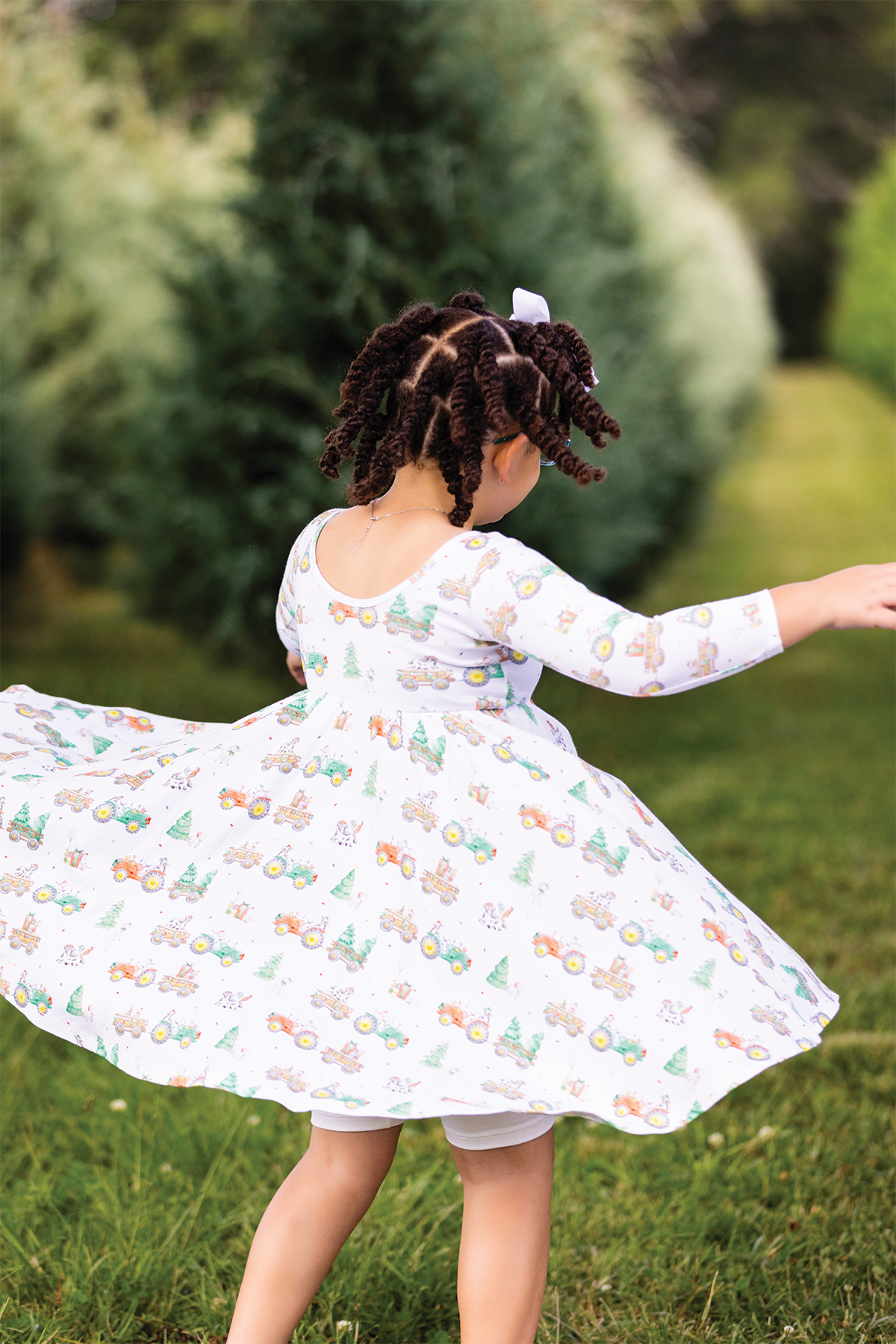Moo-y Christmas Organic Cotton Christmas Dress for Girls – GOTS Certified, 2T–8