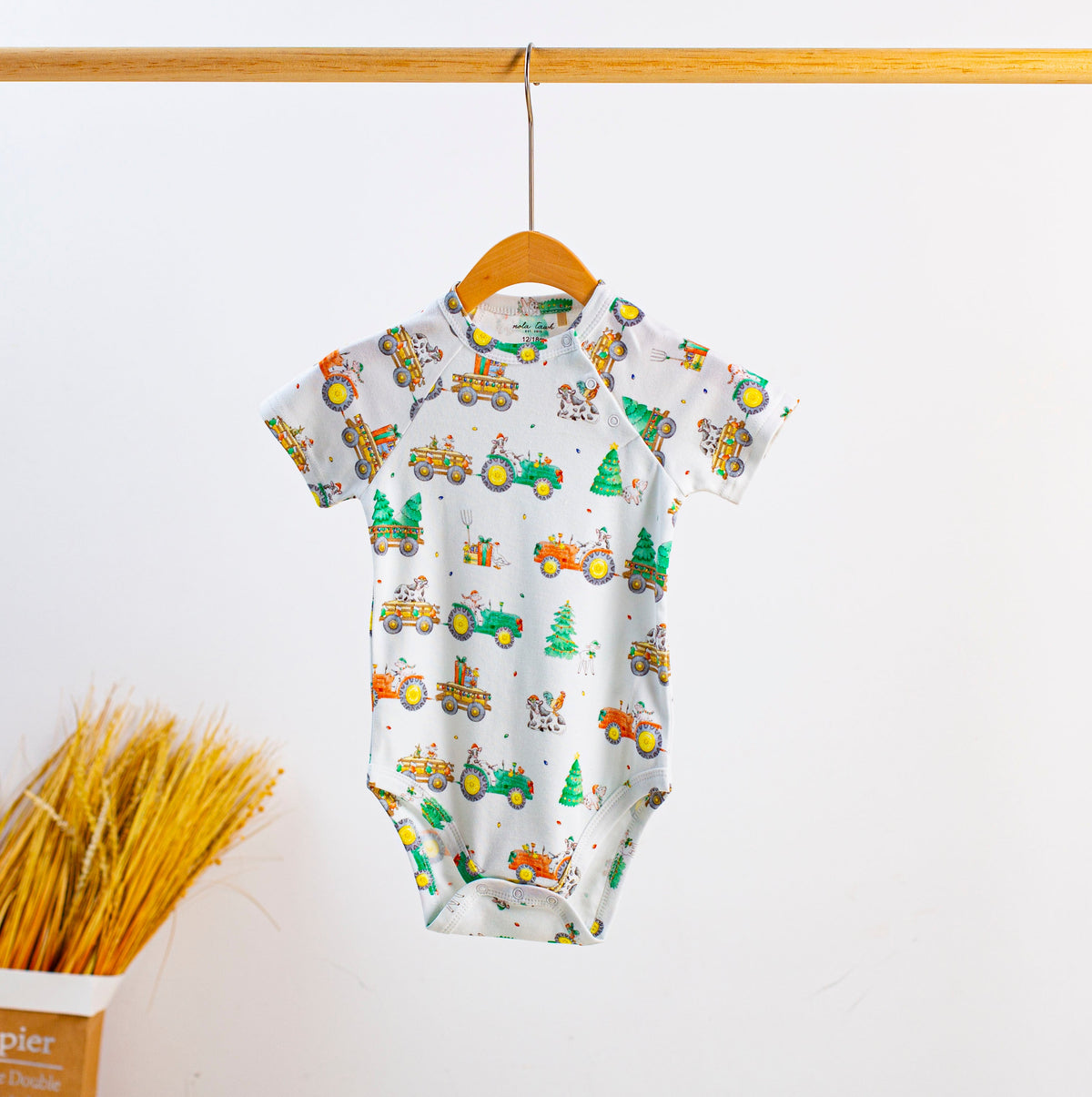 Moo-y Christmas Organic Cotton Baby Onesie – GOTS Certified, 0–18 Months
