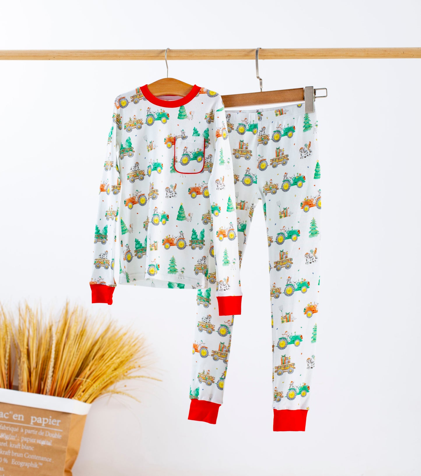Moo-y Christmas Organic Cotton Christmas Kids Pajamas