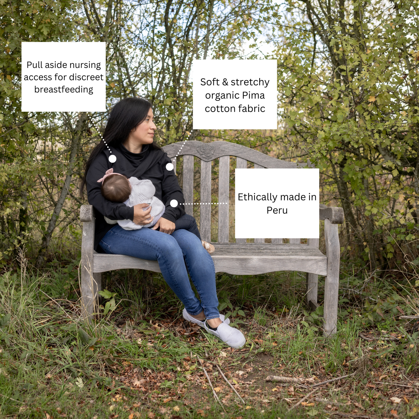 Nunuy Eternal Love Organic Cotton Nursing Sweater