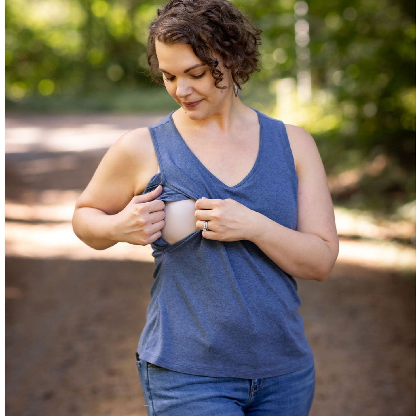 Nunuy Serenity Organic Cotton Nursing Tank Top