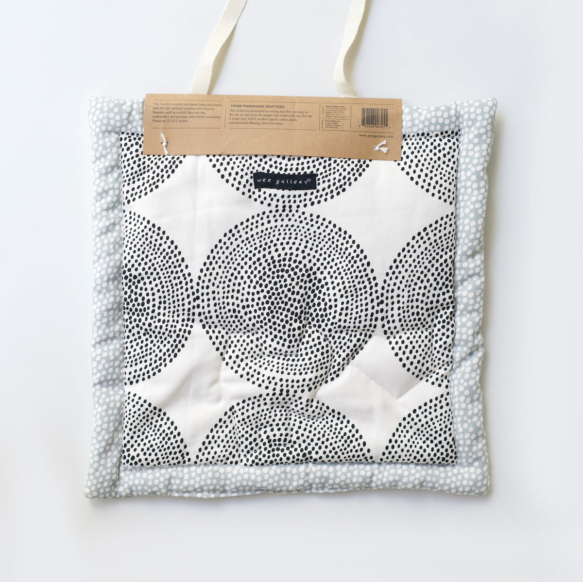 Wee Gallery Organic Cotton Baby Activity Pad – Woodland (Crinkle, Rattle & Maple Teether)