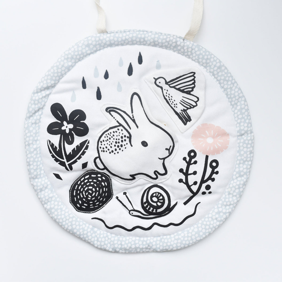Wee Gallery Organic Cotton Baby Activity Pad – Meadow (Crinkle, Rattle & Maple Teether)