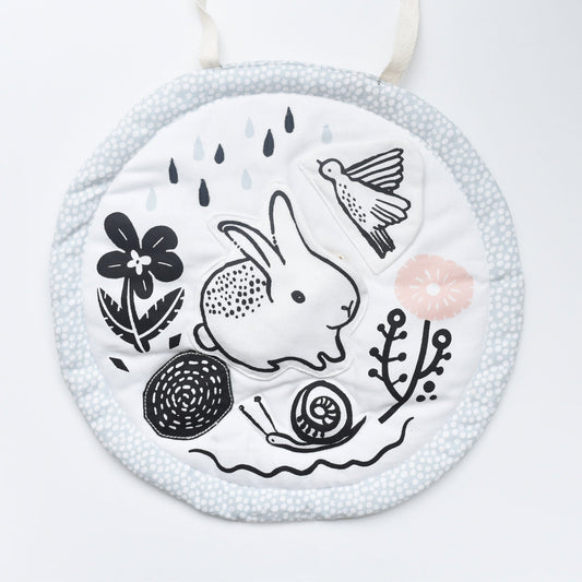 Wee Gallery Organic Cotton Baby Activity Pad – Meadow (Crinkle, Rattle & Maple Teether)