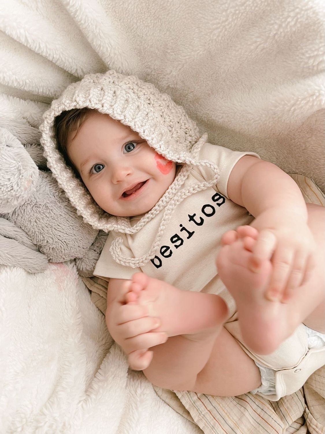 Besitos Organic Cotton Baby Bodysuit – Short Sleeve, 0–24M