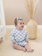 Load image into Gallery viewer, Organic Cotton Checkered Crewneck &amp; Shorts Set

