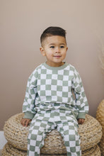 Load image into Gallery viewer, Organic Cotton Checkered Jogger Set - more colors
