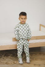 Load image into Gallery viewer, Organic Cotton Checkered Jogger Set - more colors
