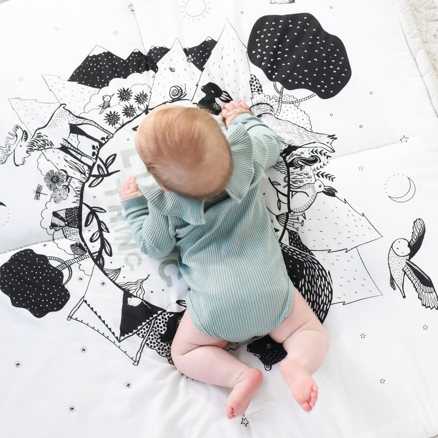 Wee Gallery Organic Cotton Reversible Forest Playmat