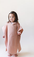 Load image into Gallery viewer, Organic Cotton Kids Waffle Beach Towel Poncho - more colors
