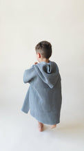 Load image into Gallery viewer, Organic Cotton Kids Waffle Beach Towel Poncho - more colors
