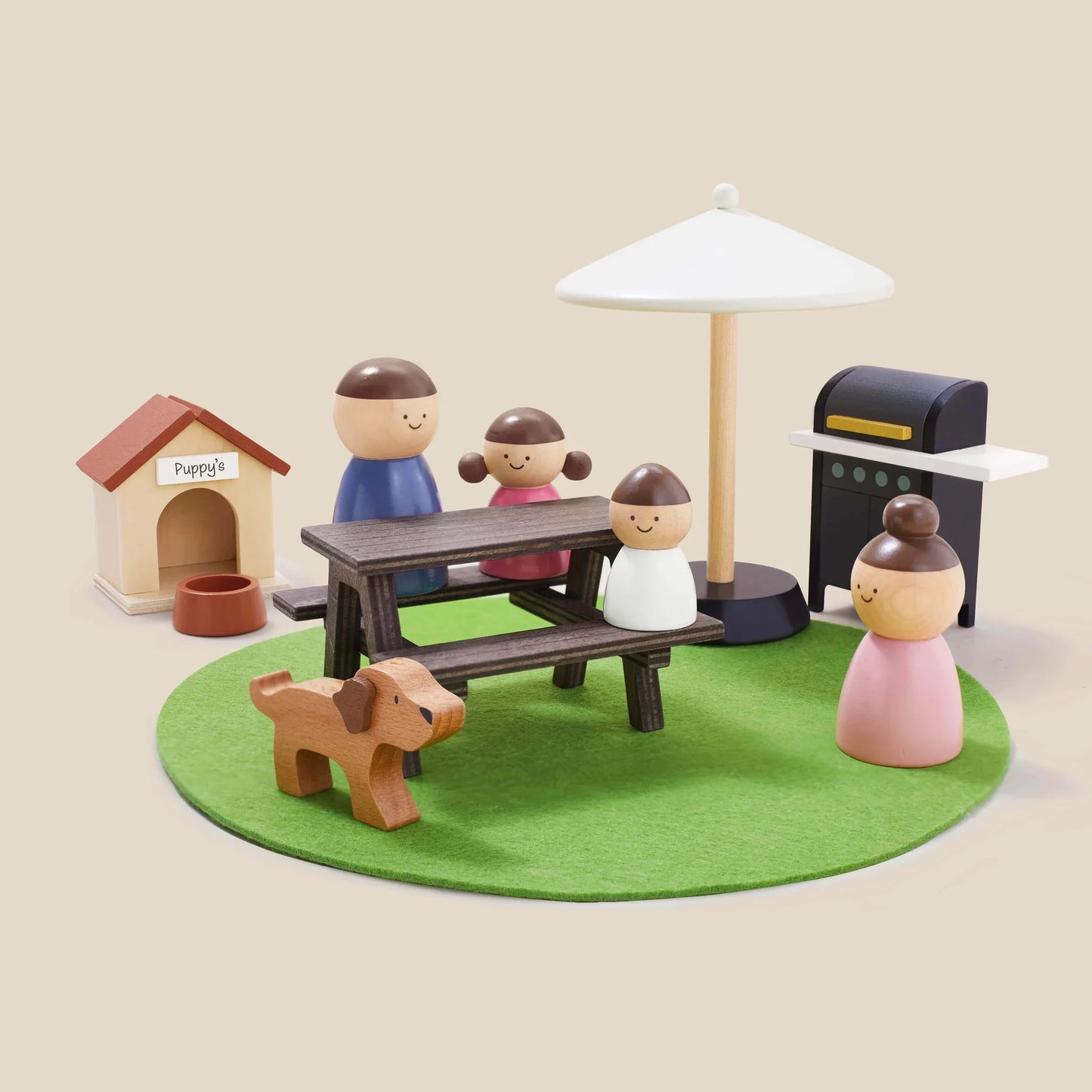 Tiny Land® Modern Family Eco-Friendly Wooden Dollhouse
