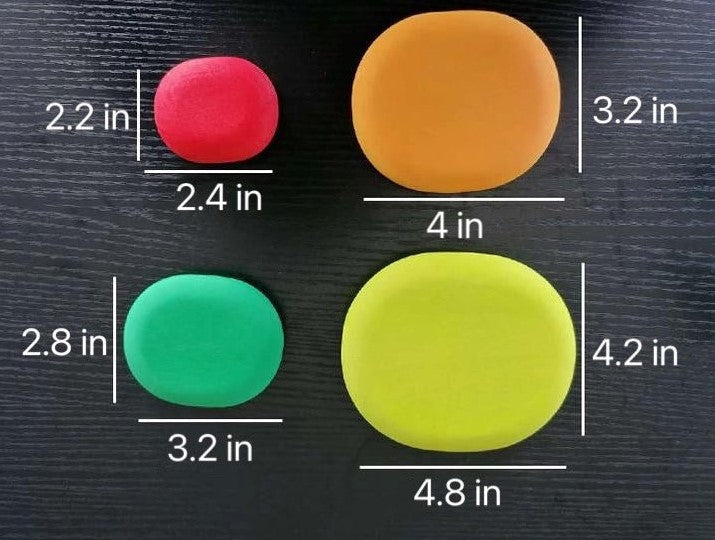 16 Pcs STAINED Wooden Stacking Pebbles Wooden Stacking Stones