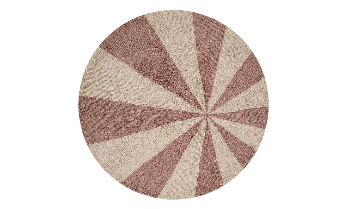 Sage & Wild Beach Ball Wool Rug - RWS Certified New Zealand Wool Round Rug in Pink