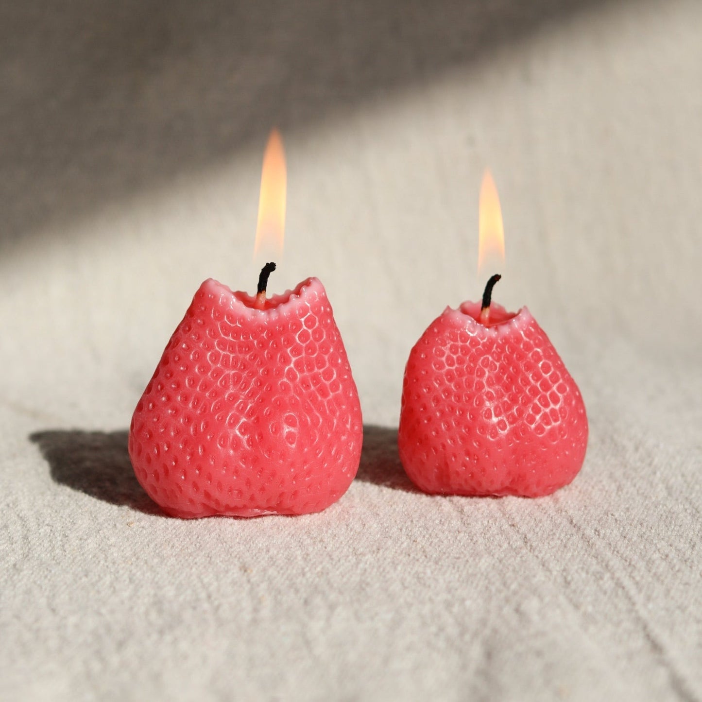 Pink Strawberry Candles - Set of 2 Tealight Candles