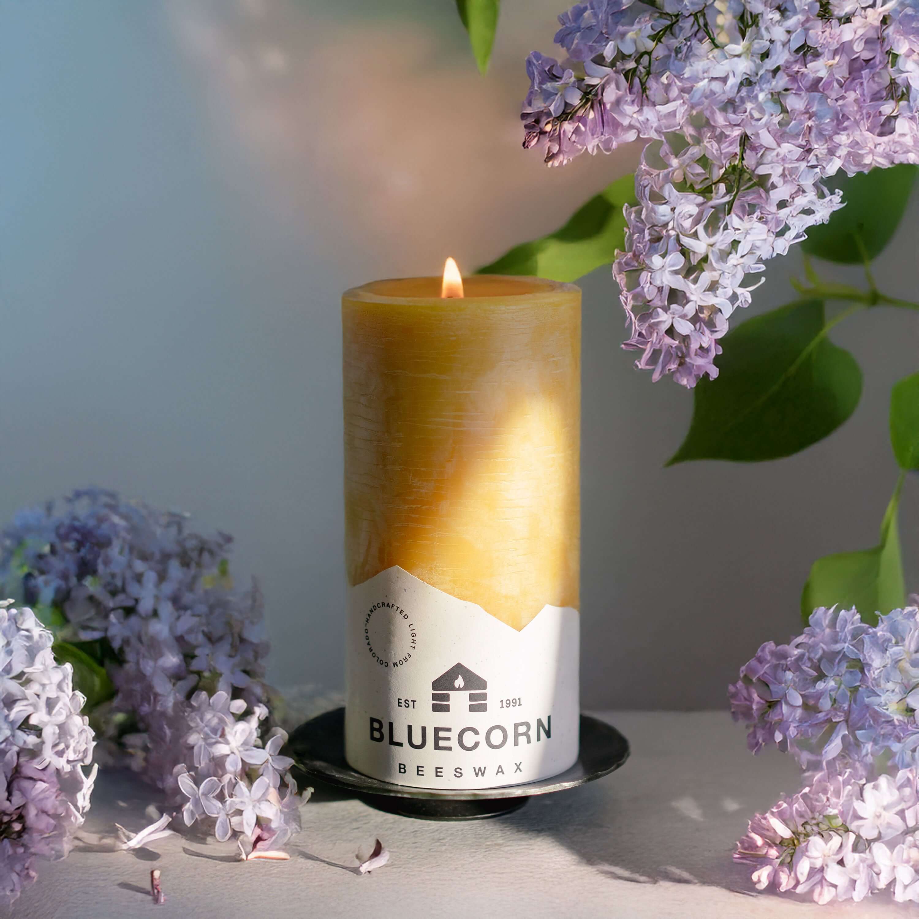 Bluecorn Candles Beeswax Pillar Candles - Thumbnail 2