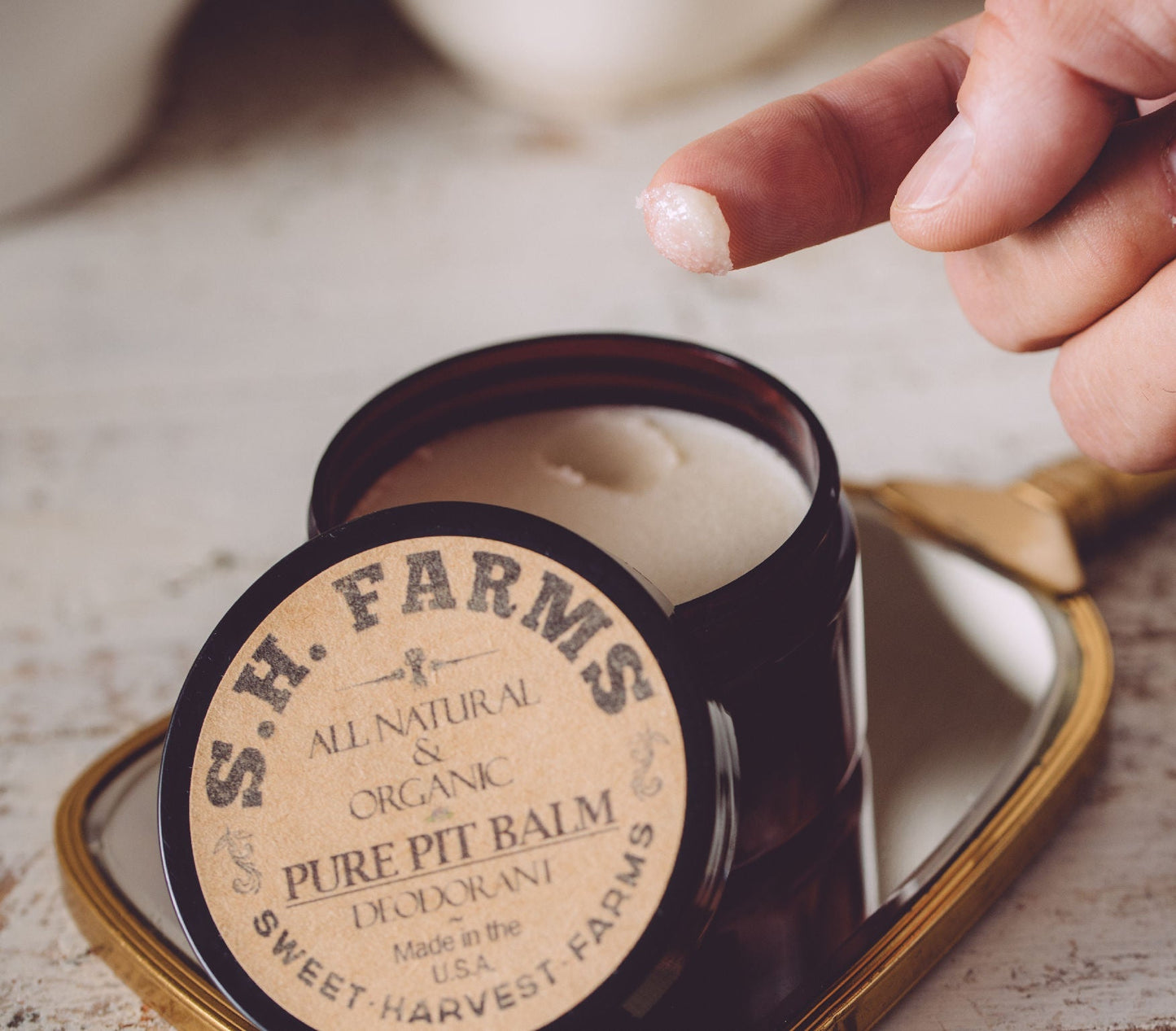 Sweet Harvest Farms "The Pure Pit Balm" - Organic Aluminum Free Deodorant with Probiotics